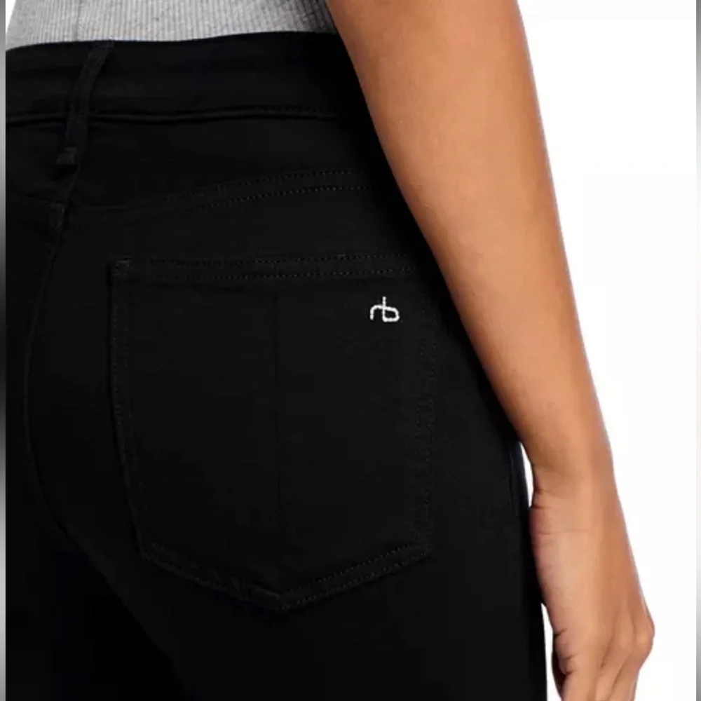 rag & bone Women’s Nina High Rise Jeans in Black Size 28 - Picture 3 of 11